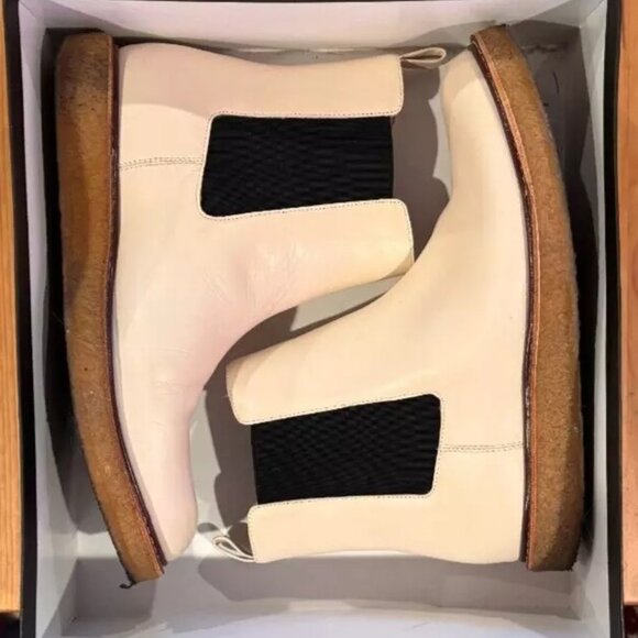 J Crew Refinde Chelsea Boot Dusty Ivory 10 - Picture 1 of 12